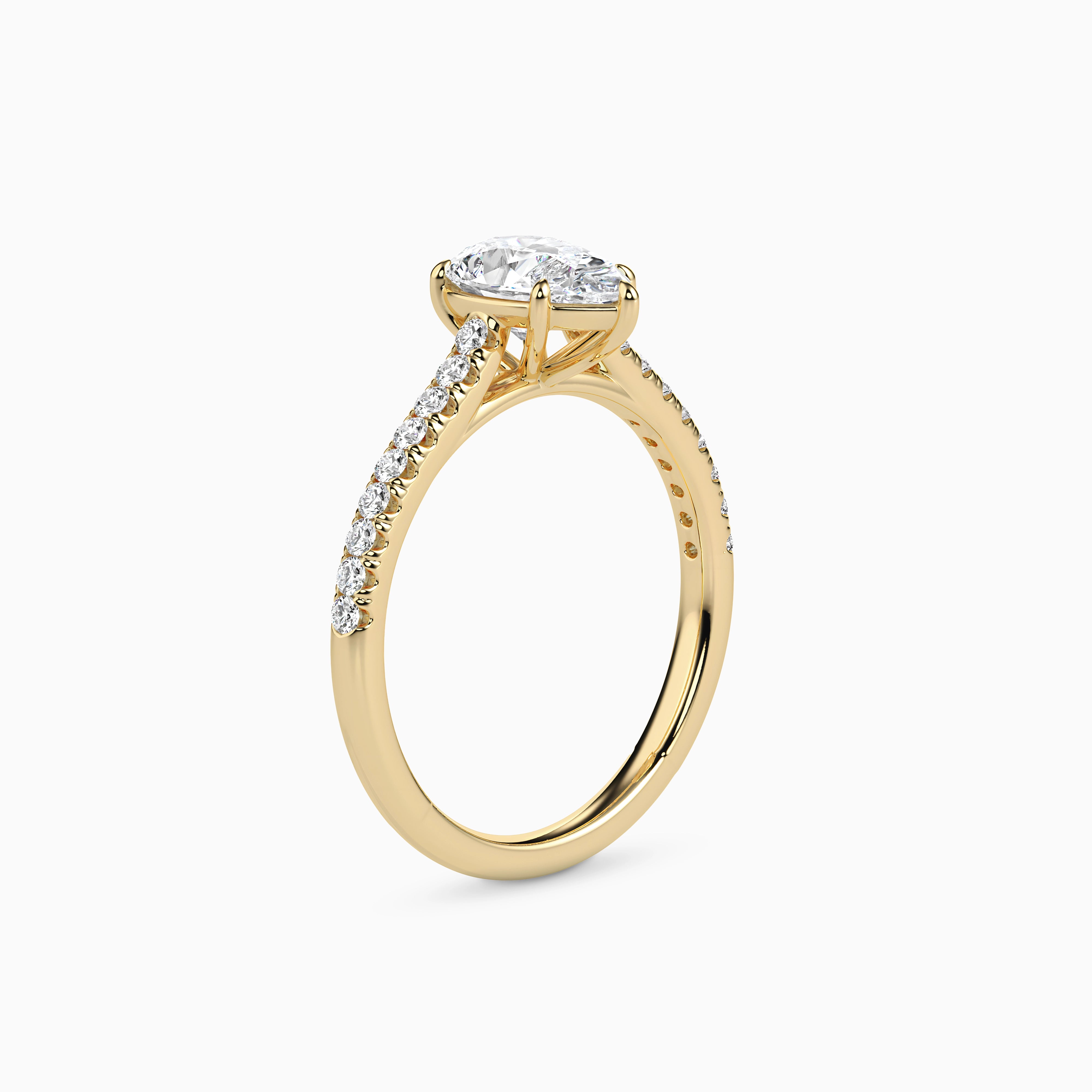 LUNA PEAR ACCENTED SOLITAIRE Ring Noble Jewellery