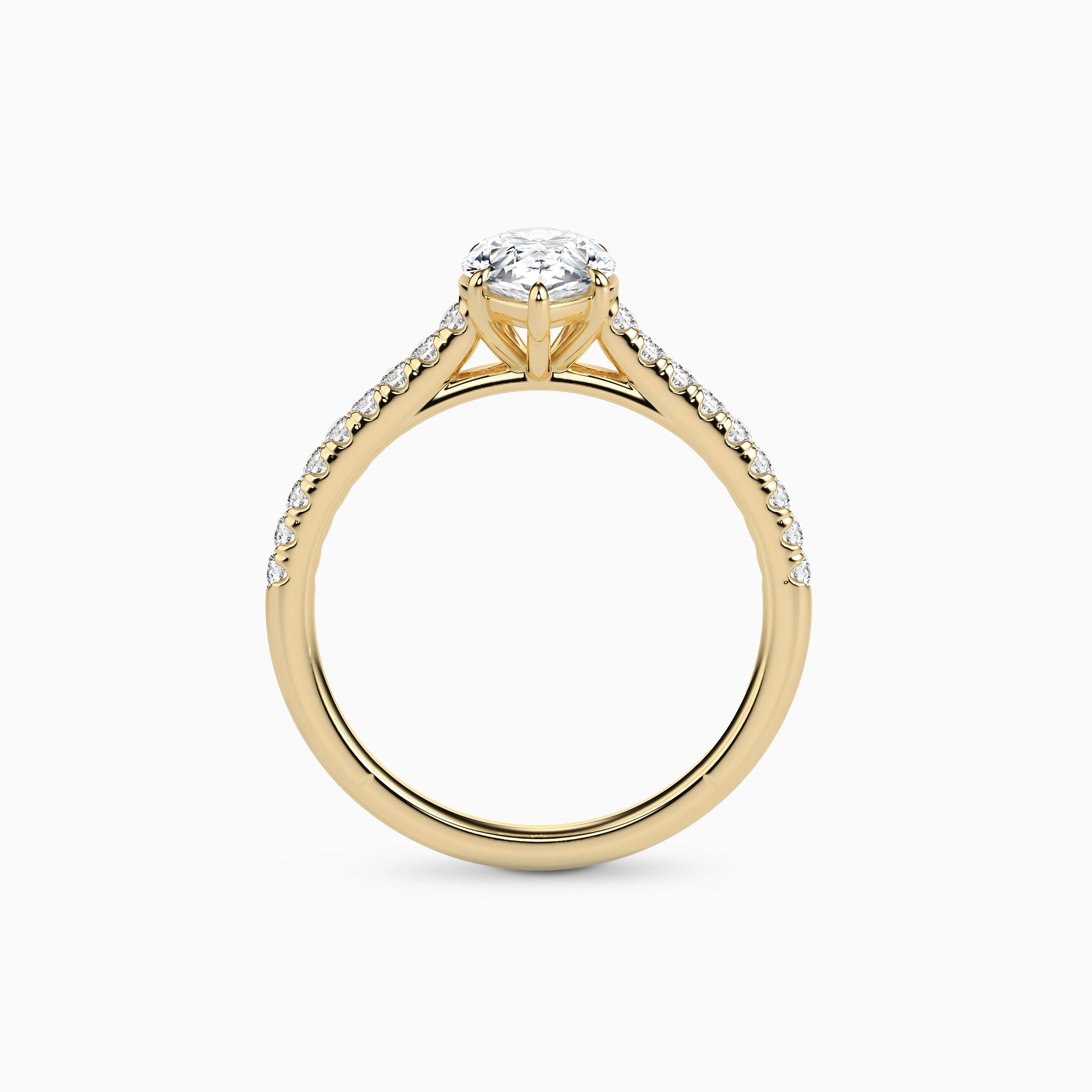 LUNA PEAR ACCENTED SOLITAIRE Ring Noble Jewellery