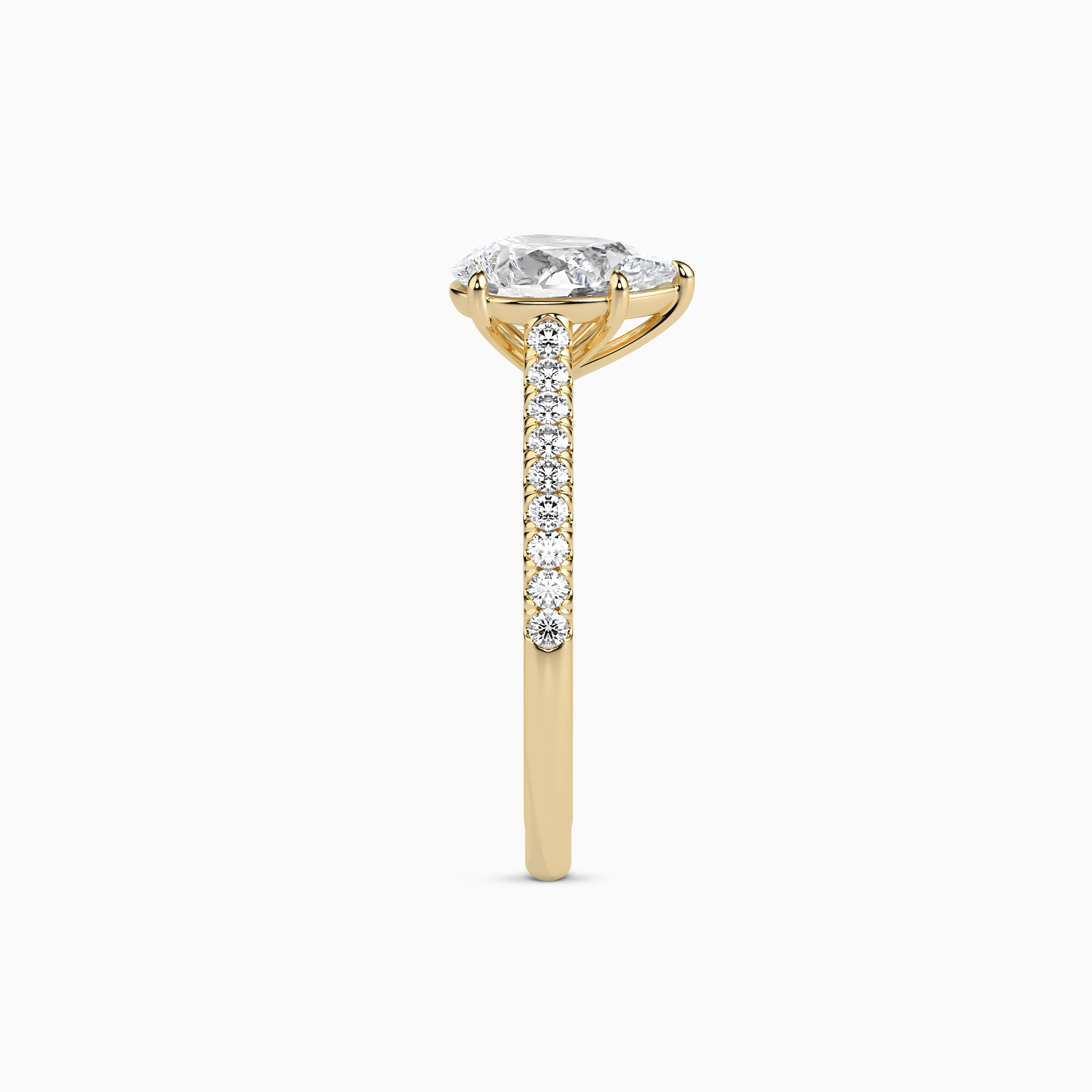 LUNA PEAR ACCENTED SOLITAIRE Ring Noble Jewellery