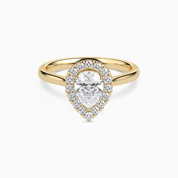 REIA PEAR HALO Ring Noble Jewellery