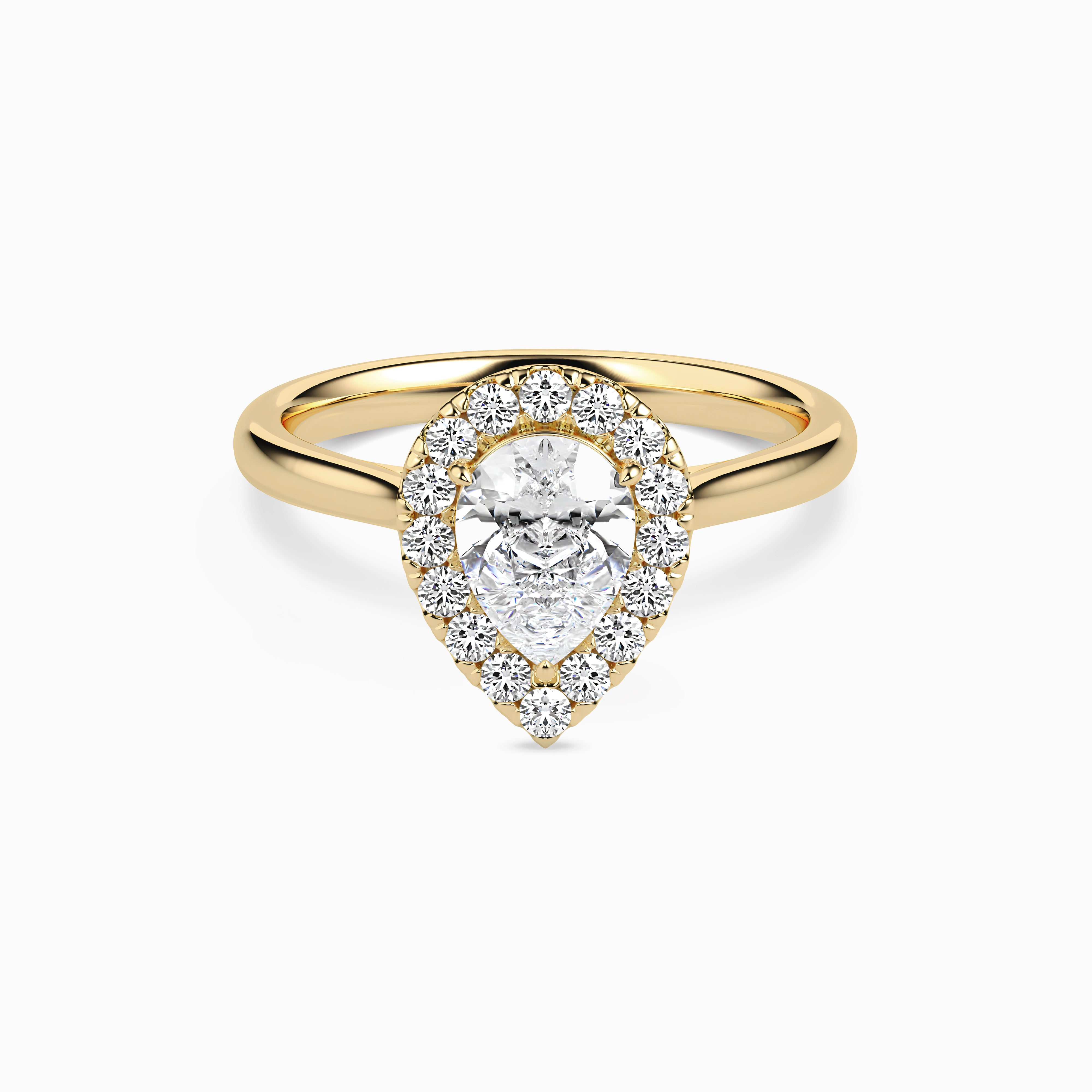 REIA PEAR HALO Ring Noble Jewellery
