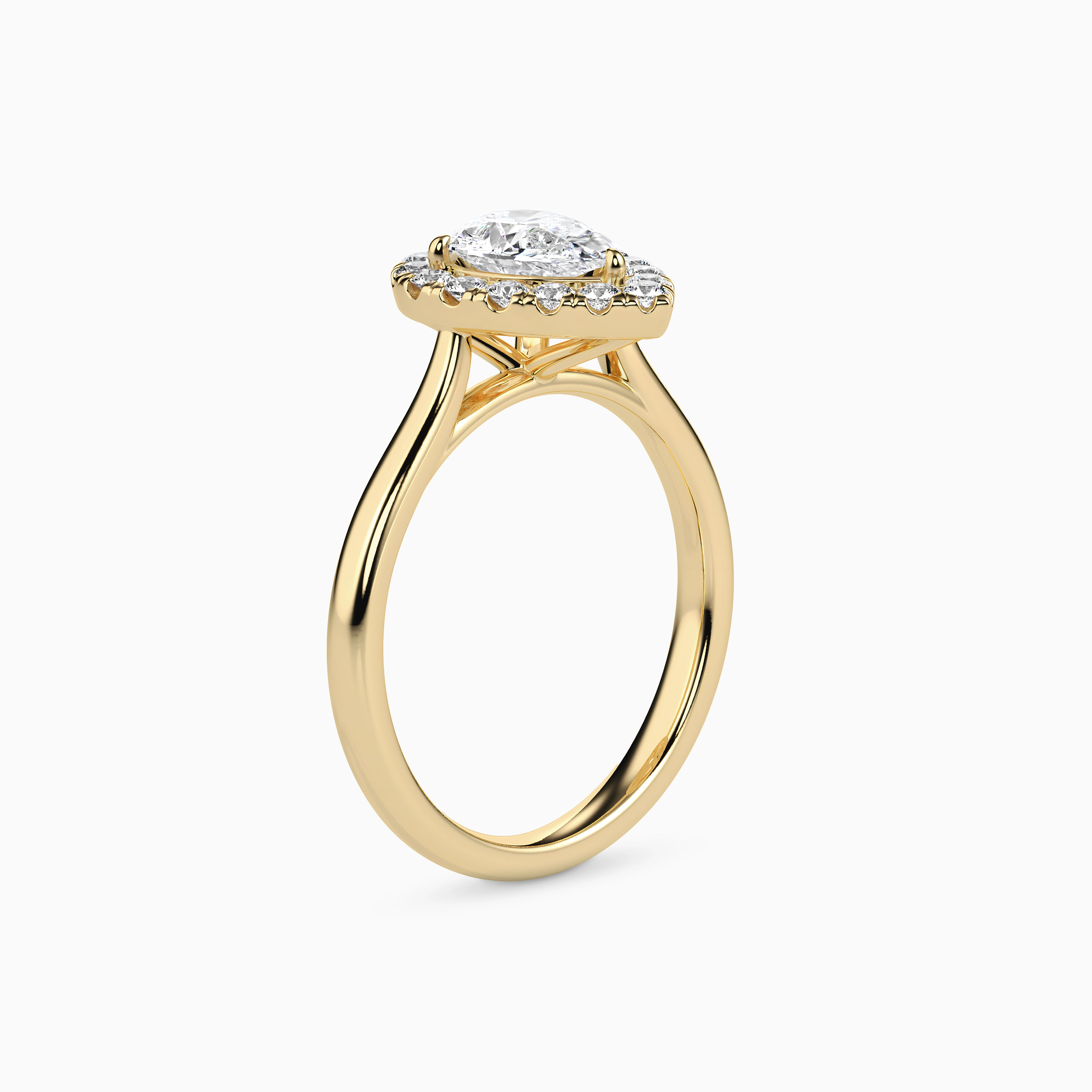 REIA PEAR HALO Ring Noble Jewellery