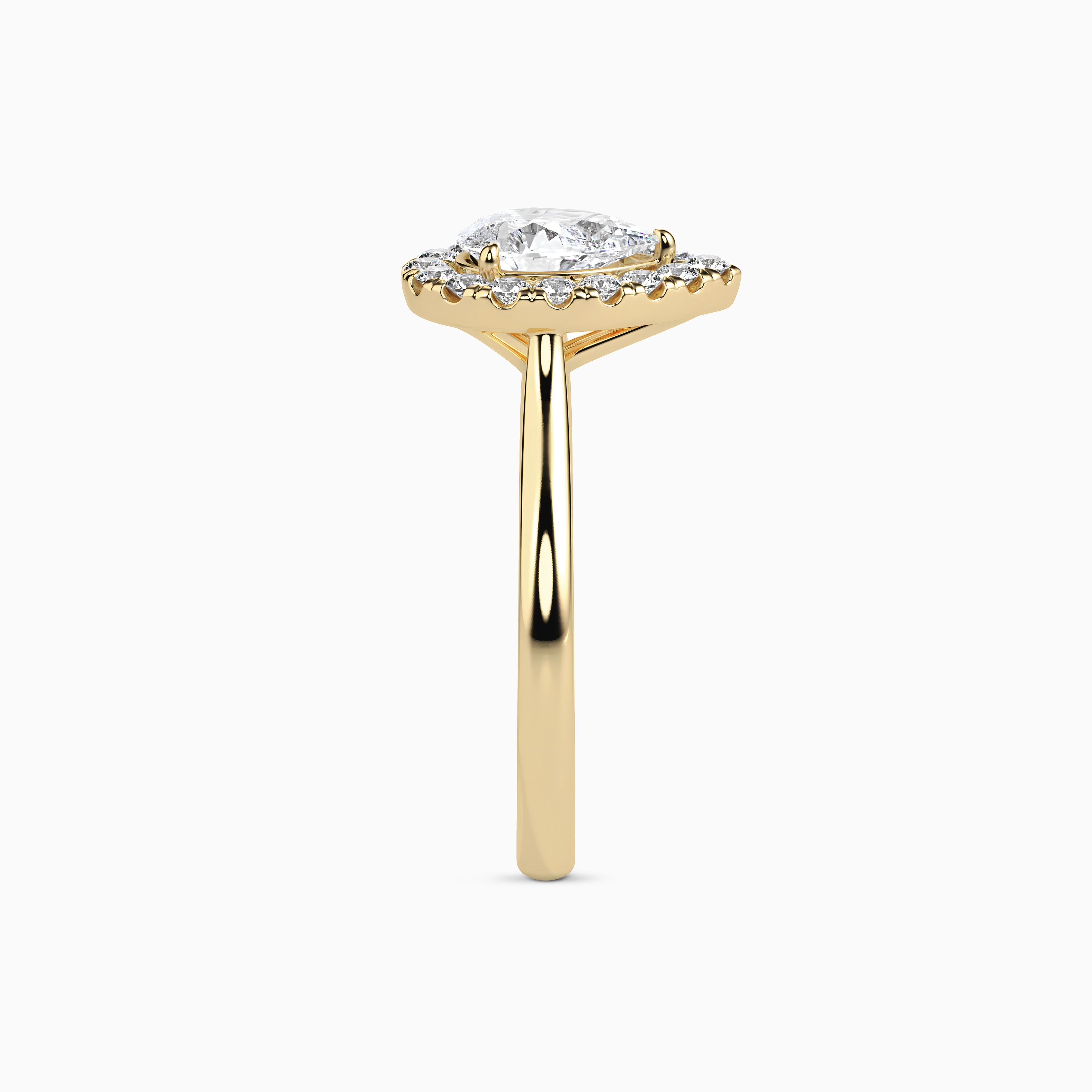 REIA PEAR HALO Ring Noble Jewellery