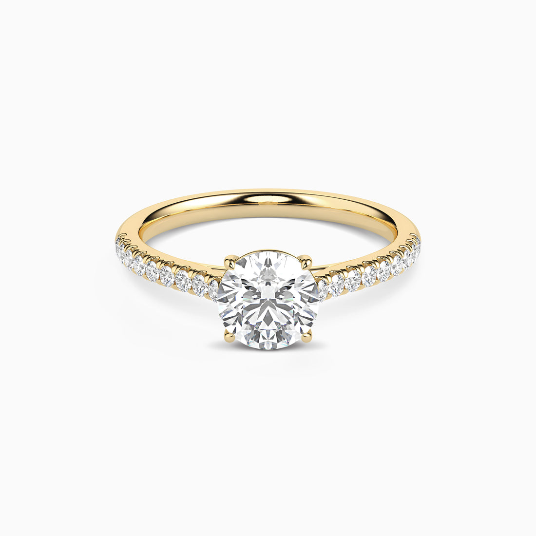 LUNA ROUND ACCENTED SOLITAIRE Ring Noble Jewellery