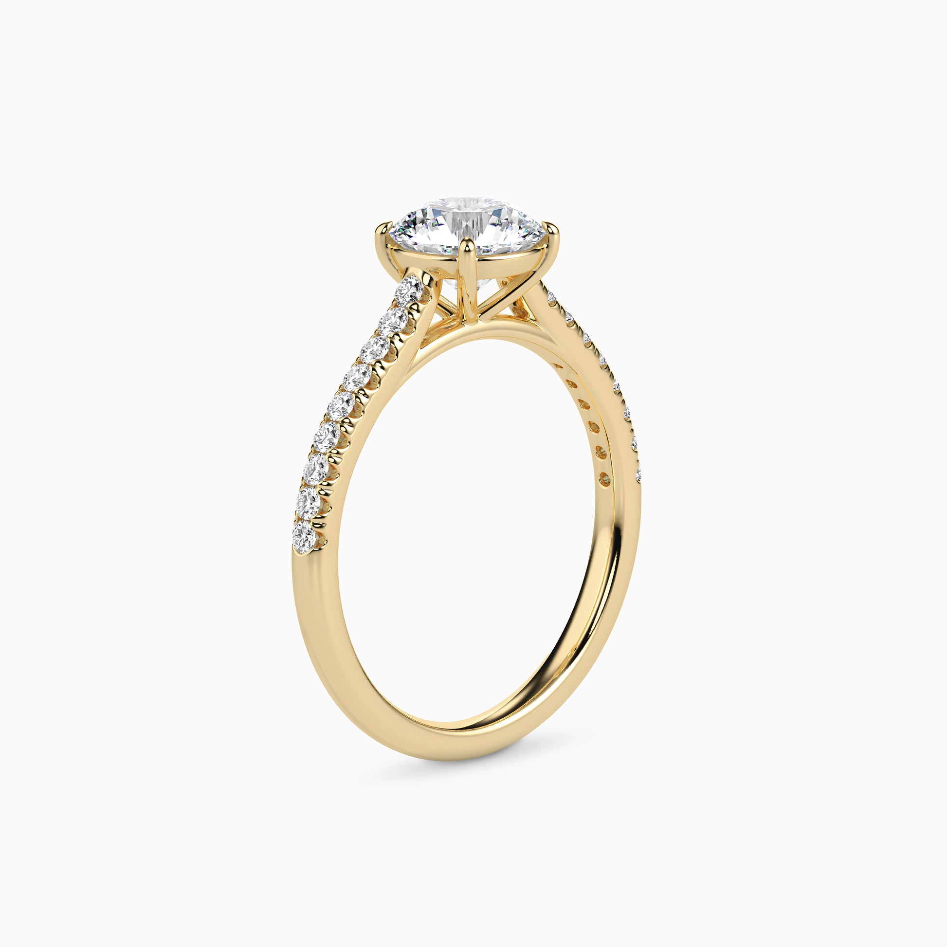 LUNA ROUND ACCENTED SOLITAIRE Ring Noble Jewellery