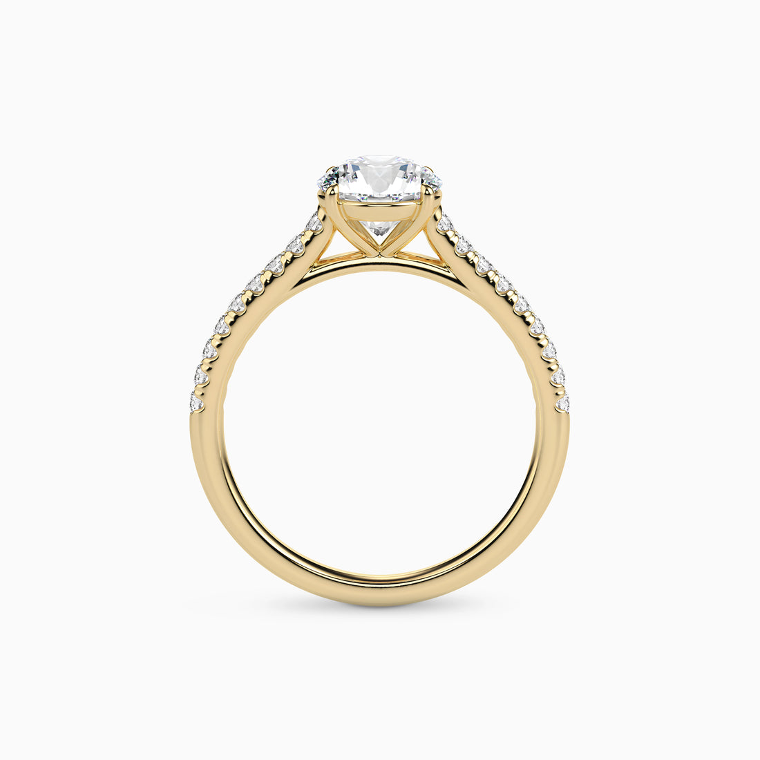 LUNA ROUND ACCENTED SOLITAIRE Ring Noble Jewellery