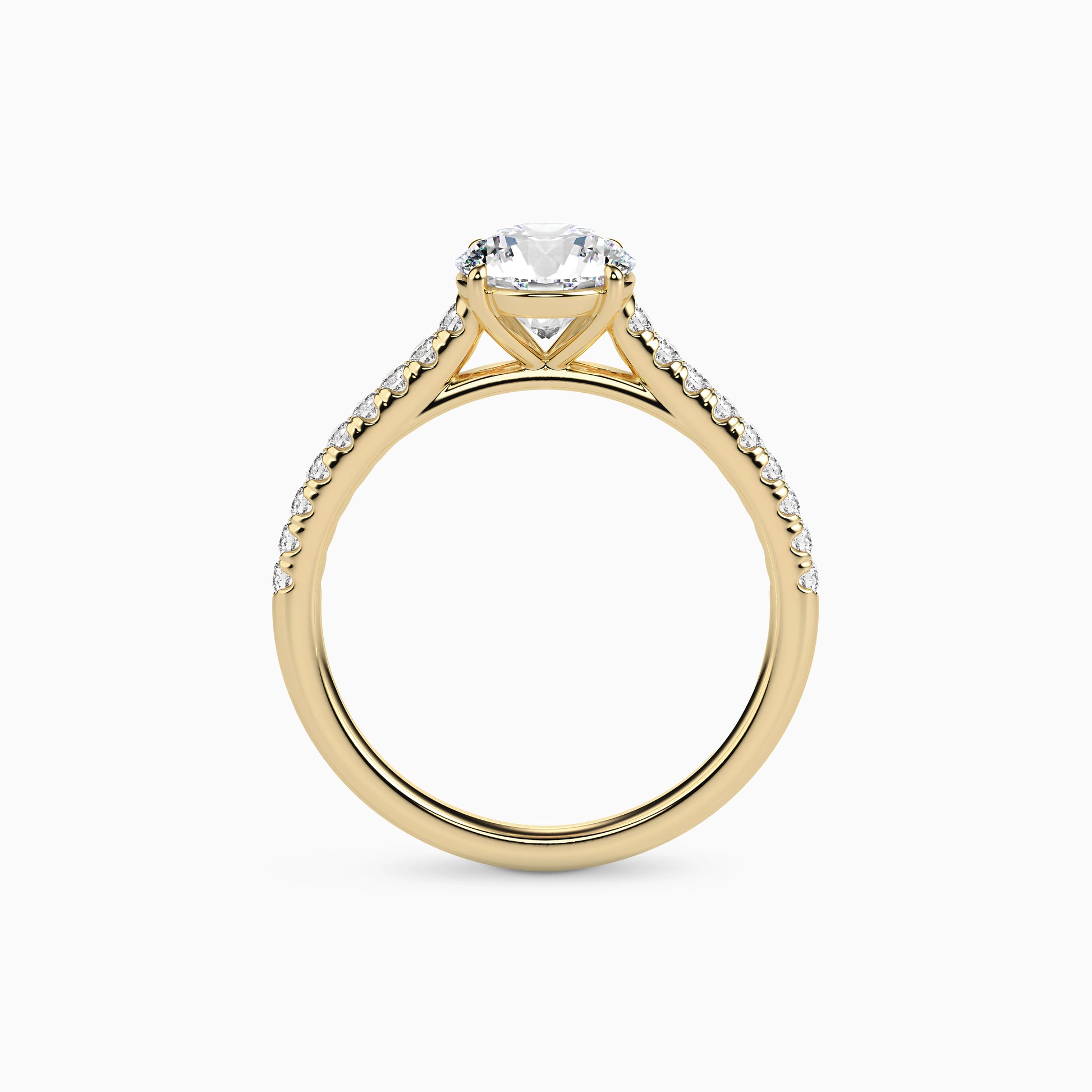 LUNA ROUND ACCENTED SOLITAIRE Ring Noble Jewellery