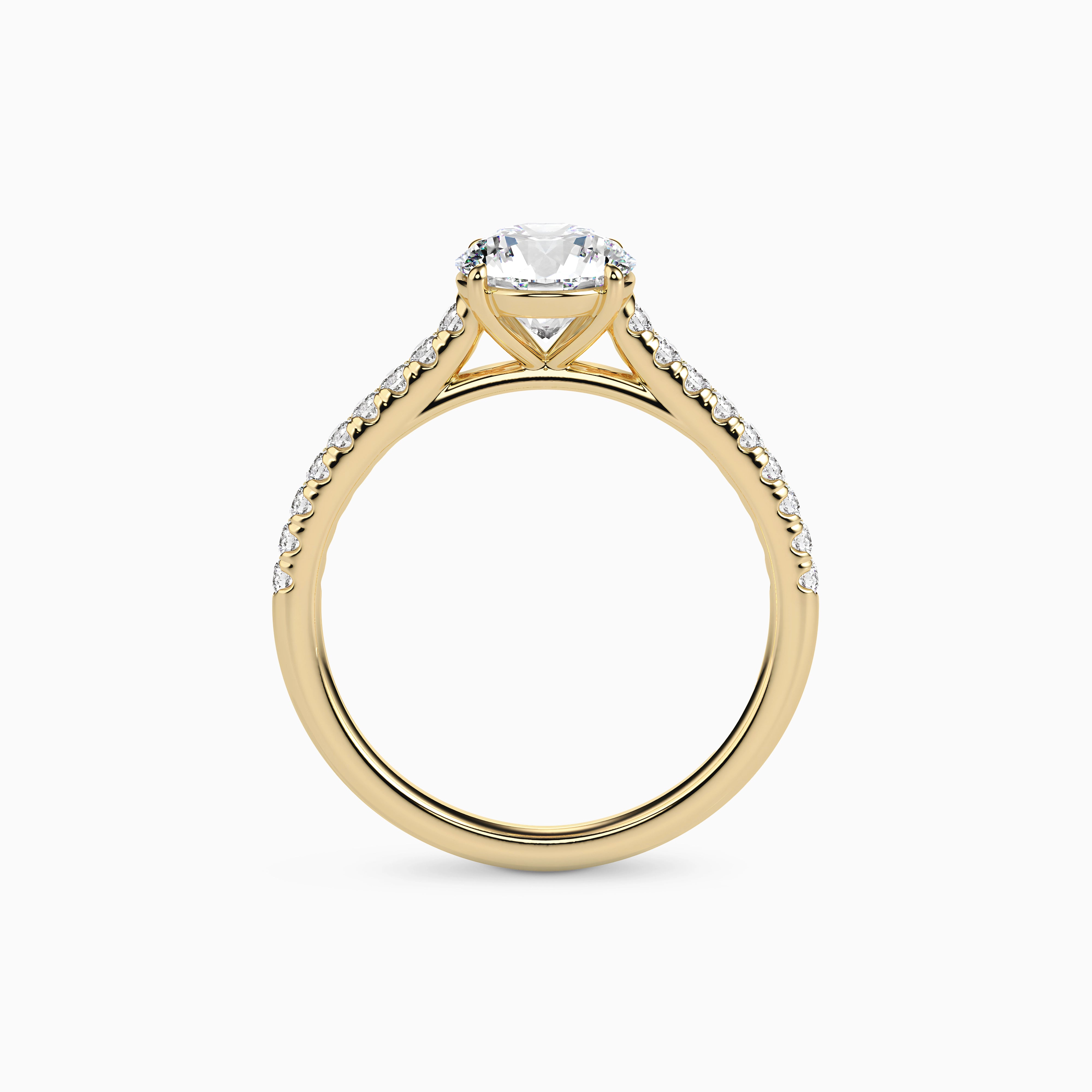 LUNA ROUND ACCENTED SOLITAIRE Ring Noble Jewellery
