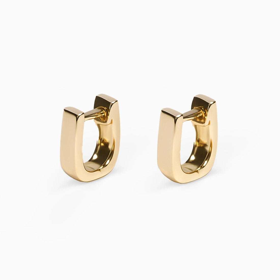 Nora Square Edge Huggies Earrings NOBLE