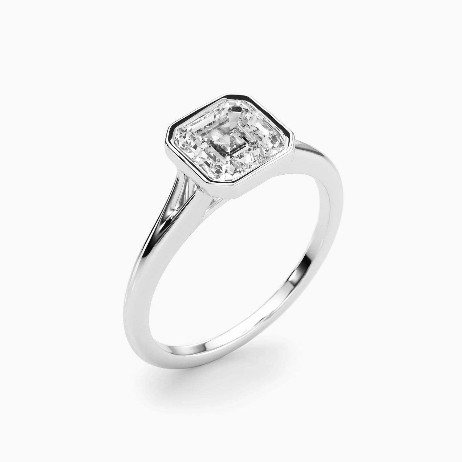 NOVA ASSCHER BEZEL SOLITAIRE Ring Noble Jewellery
