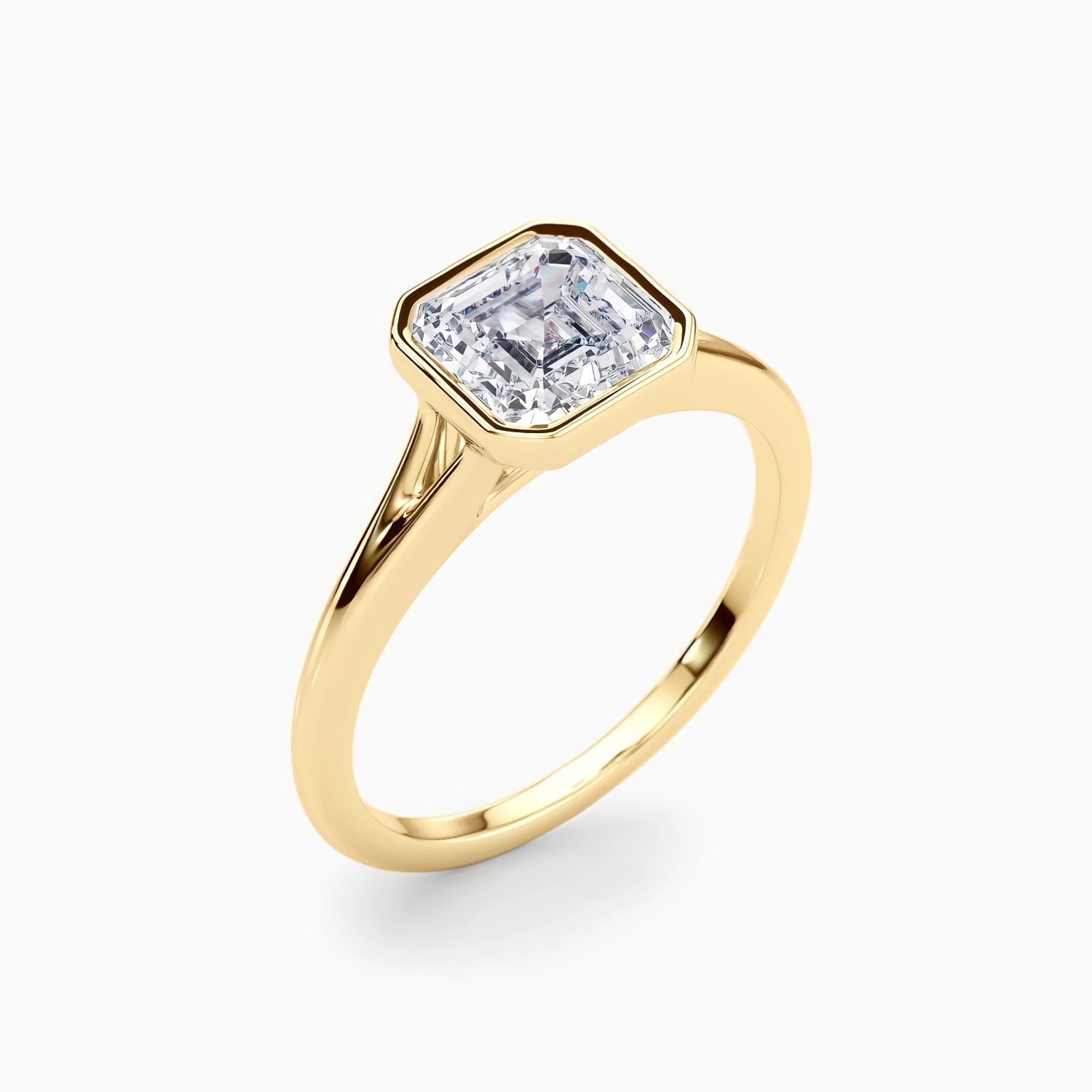 NOVA ASSCHER BEZEL SOLITAIRE Ring Noble Jewellery