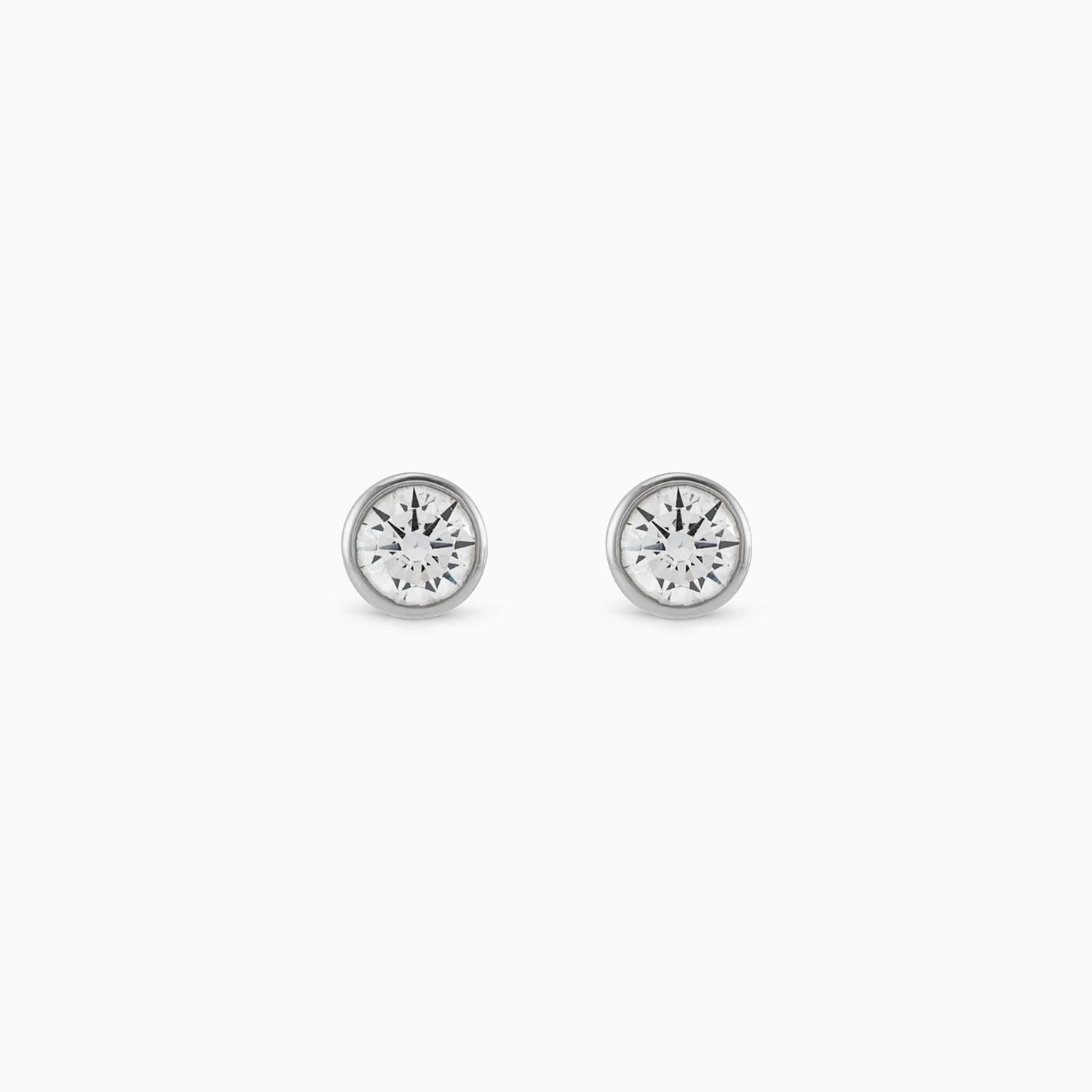 ASH BEZEL DIAMOND STUDS Earrings Noble Jewellery