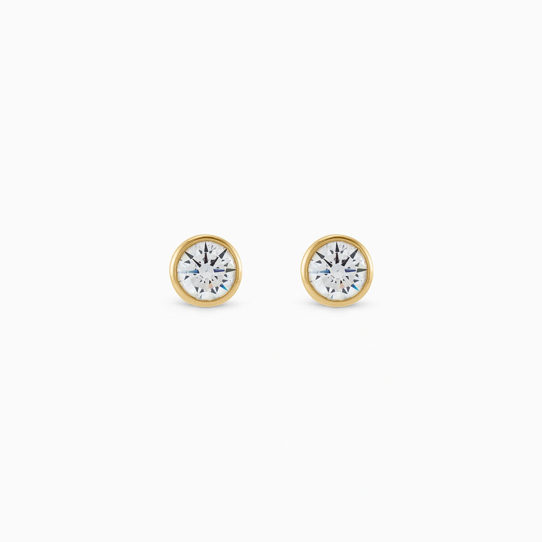 ASH BEZEL DIAMOND STUDS Earrings Noble Jewellery