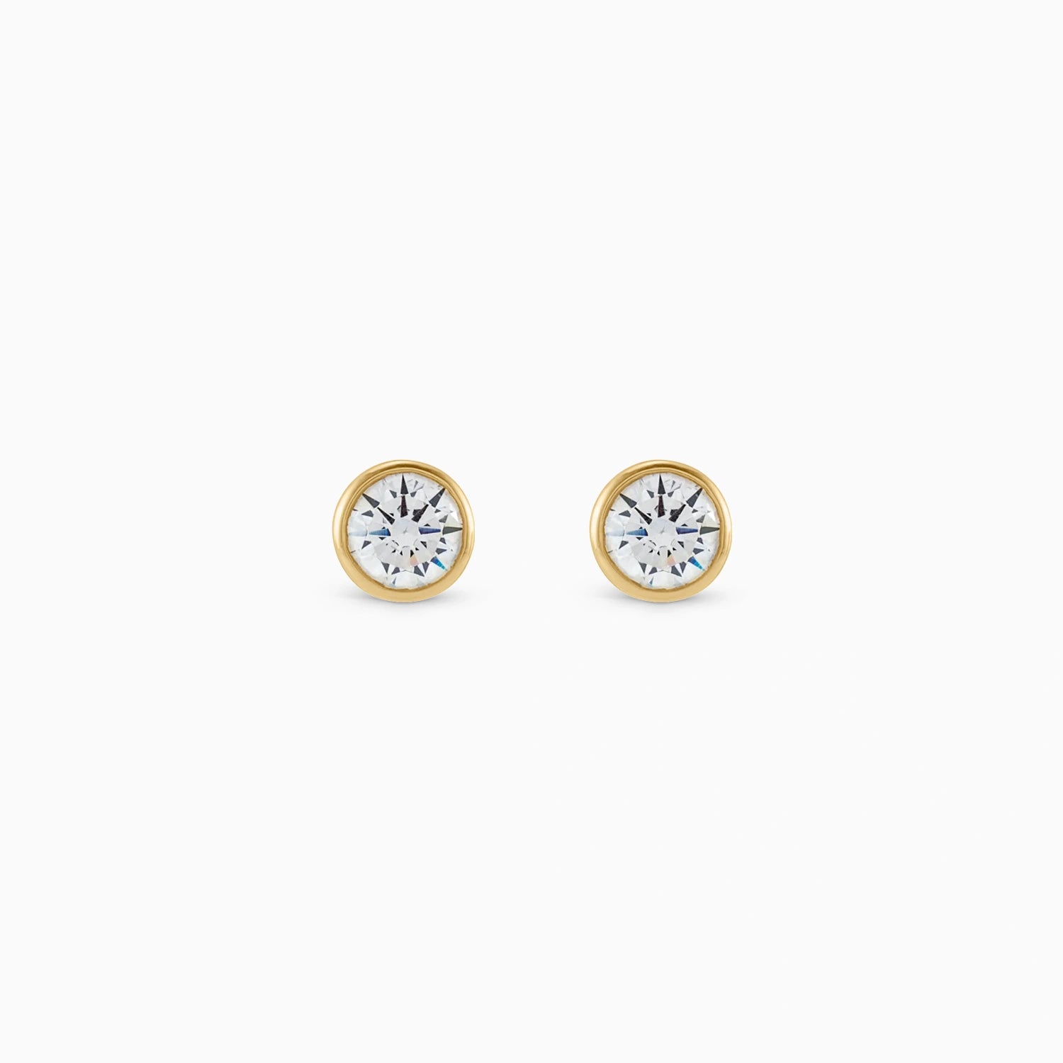 ASH BEZEL DIAMOND STUDS Earrings Noble Jewellery