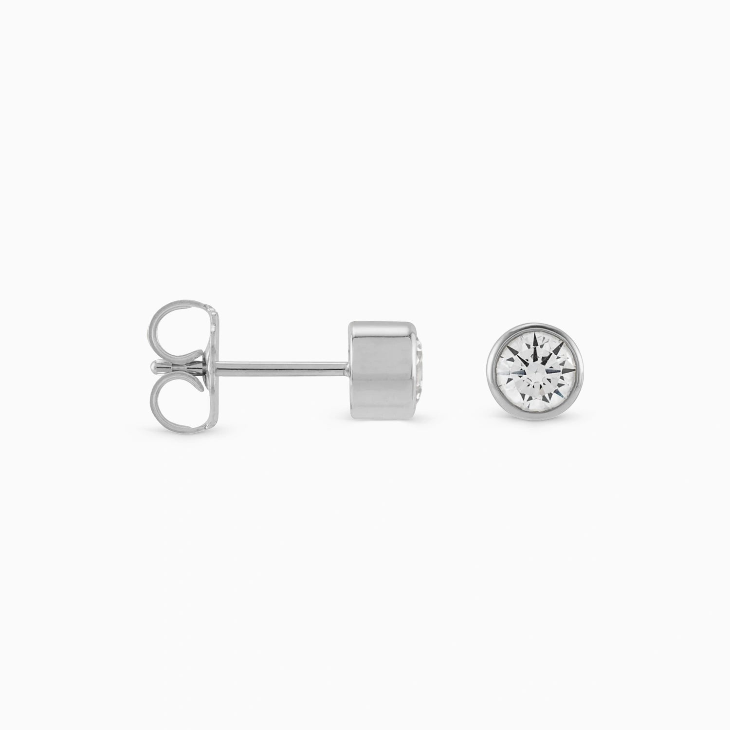ASH BEZEL DIAMOND STUDS Earrings Noble Jewellery