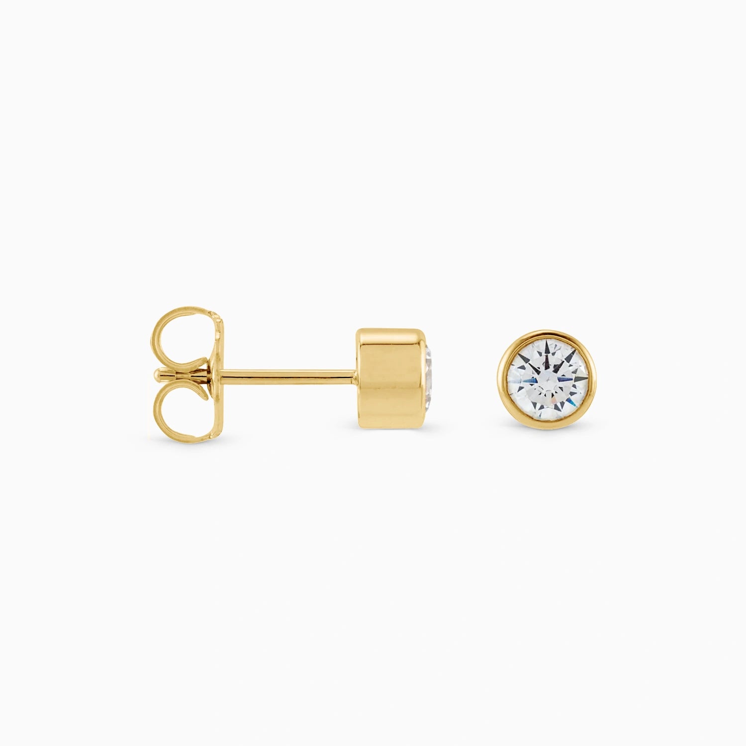 ASH BEZEL DIAMOND STUDS Earrings Noble Jewellery