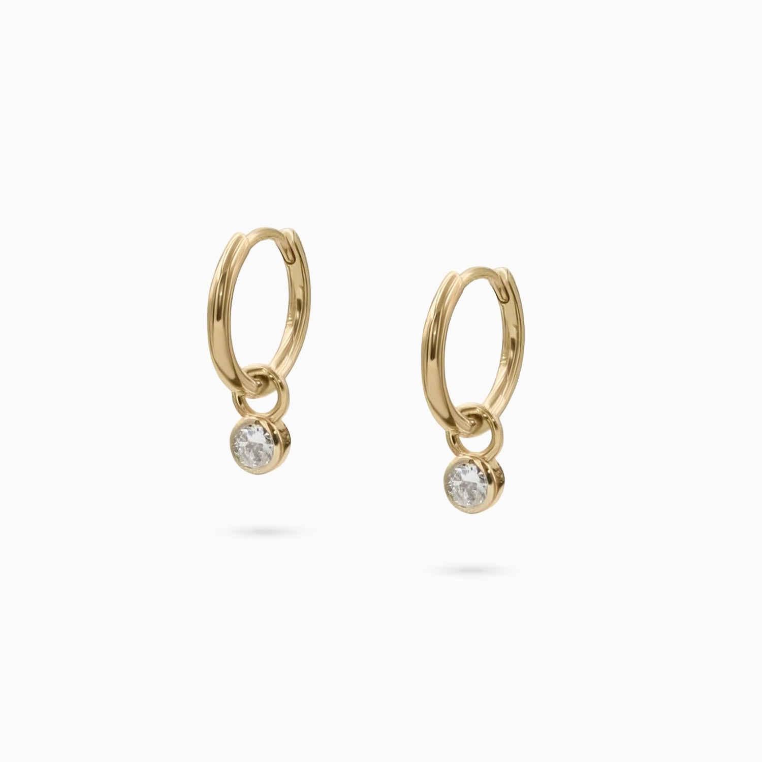 Bella Diamond Bezel Huggie Charms