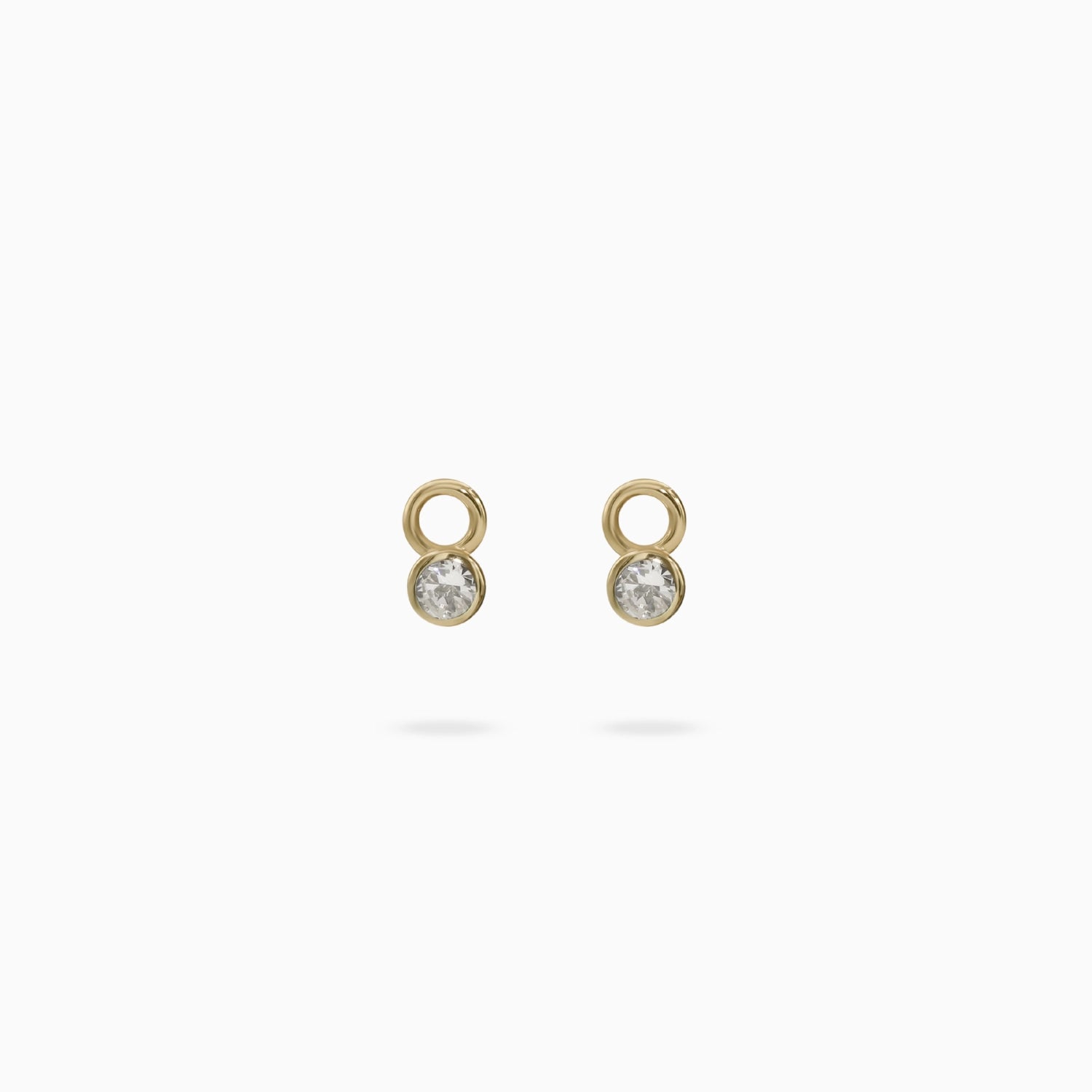 Bella Diamond Bezel Huggie Charms