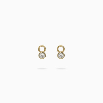Bella Diamond Bezel Huggie Charms