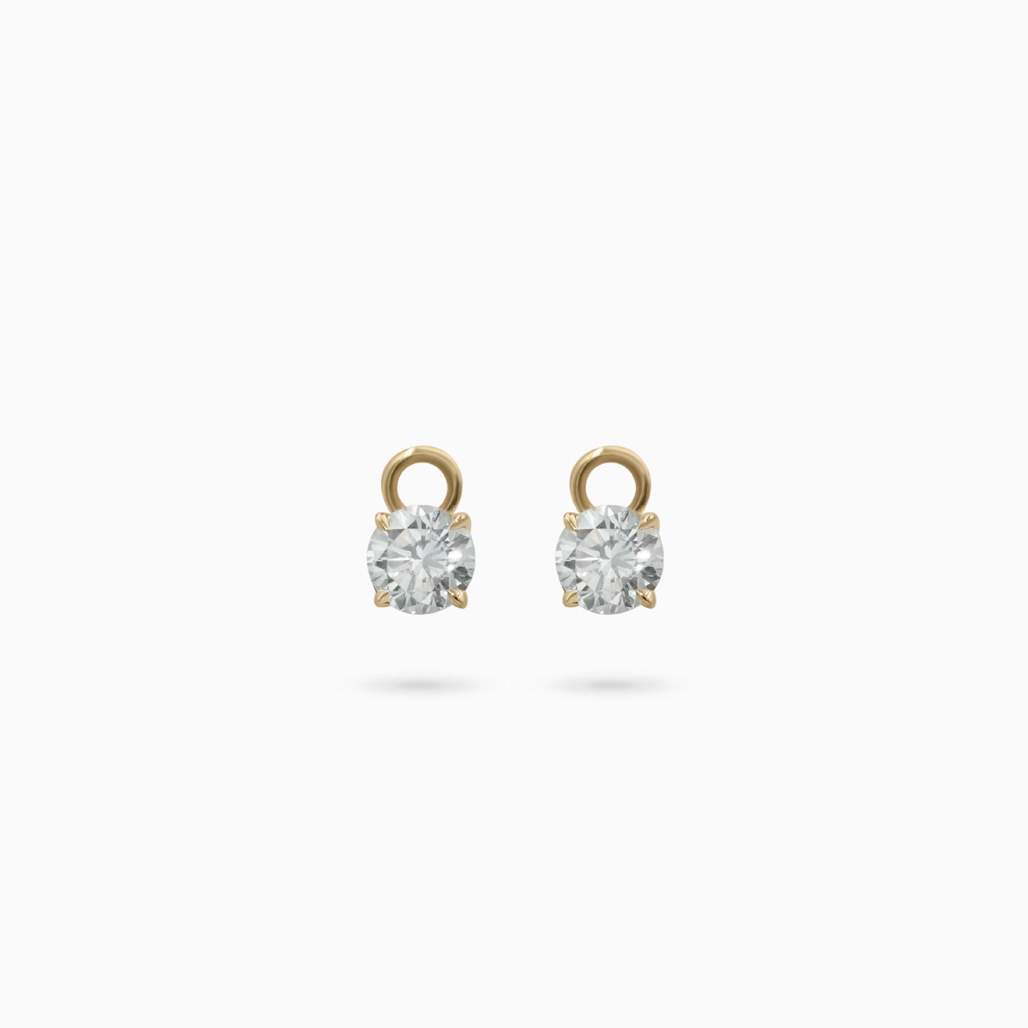 Bella Round Diamond Claw Huggie Charms