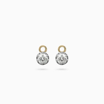 Bella Round Diamond Crown Huggie Charms