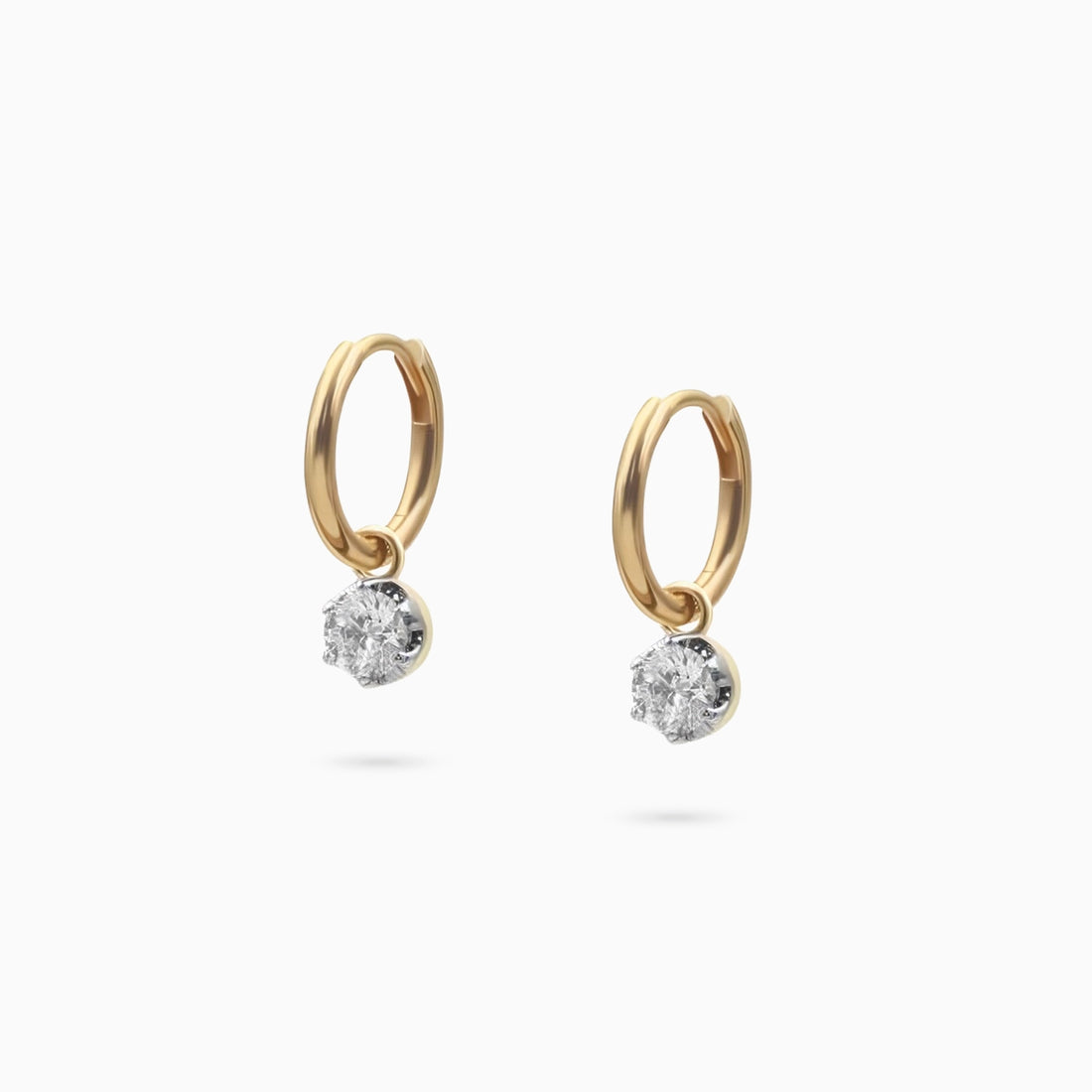 Bella Round Diamond Crown Huggie Charms