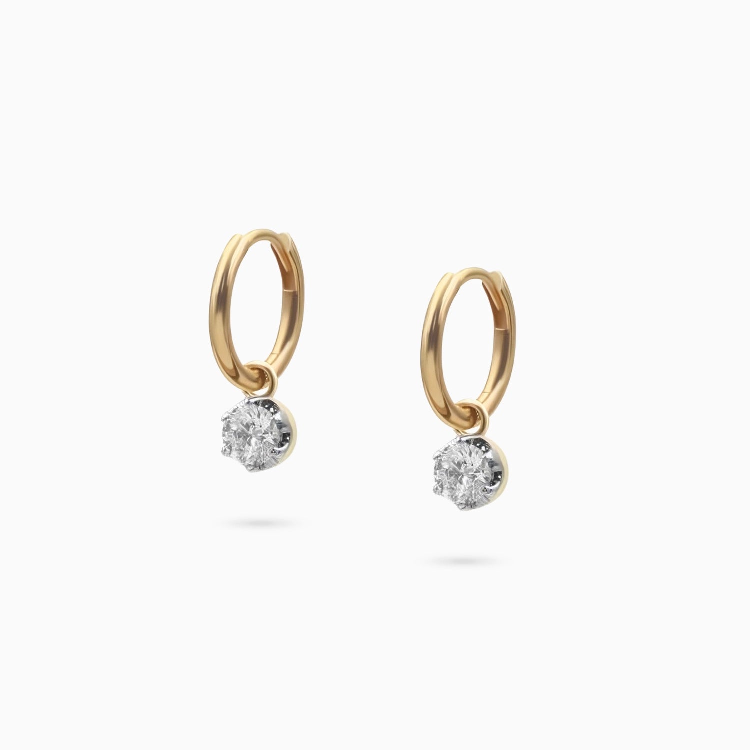 Bella Round Diamond Crown Huggie Charms