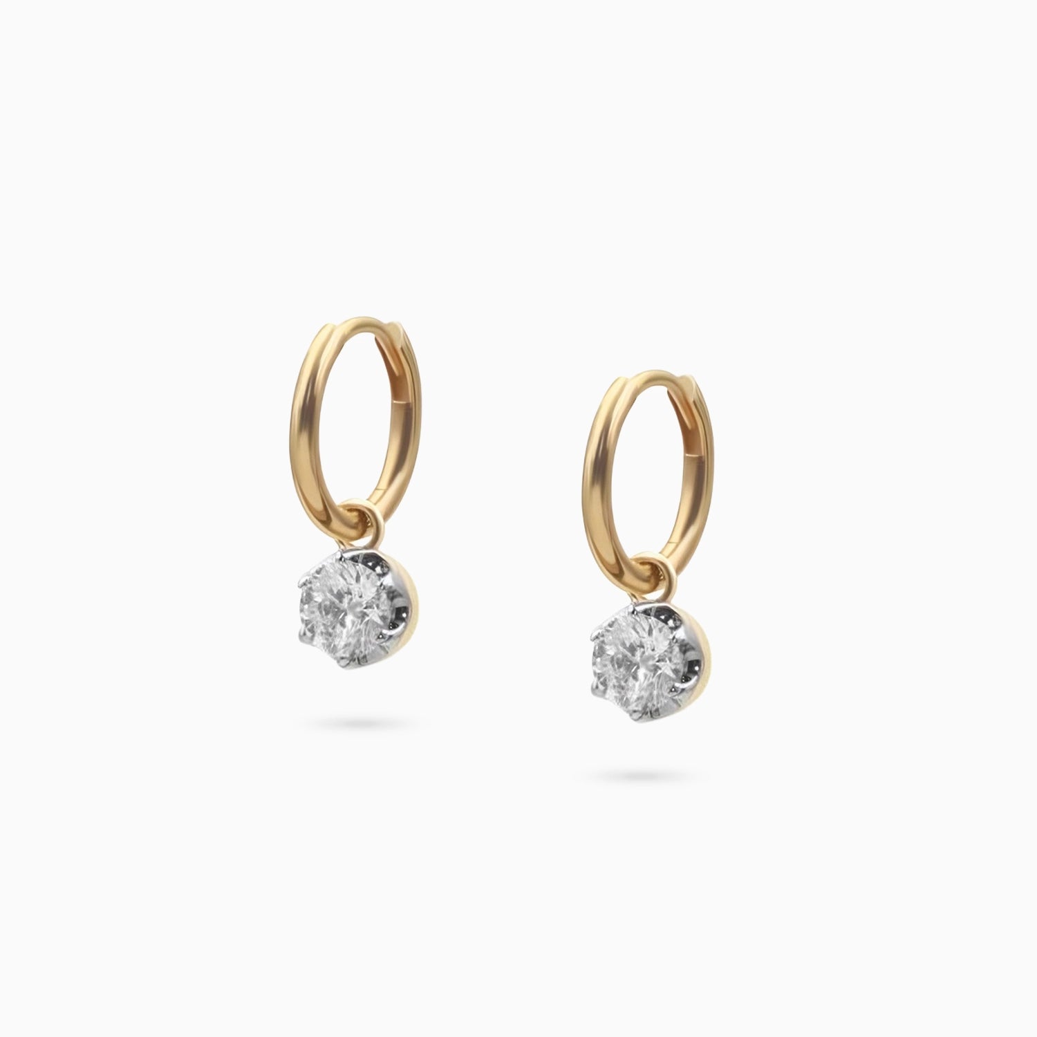 Bella Round Diamond Crown Huggie Charms