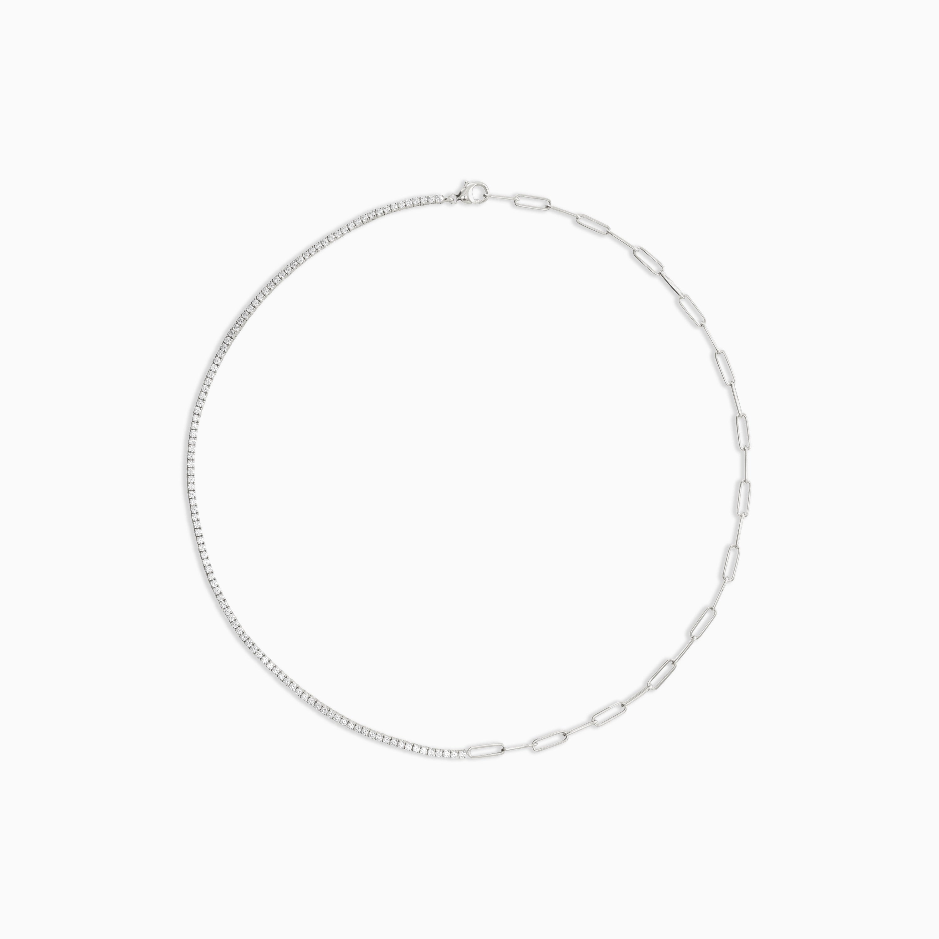 Piper Diamond & Chain Tennis Necklace Necklace Noble Jewellery