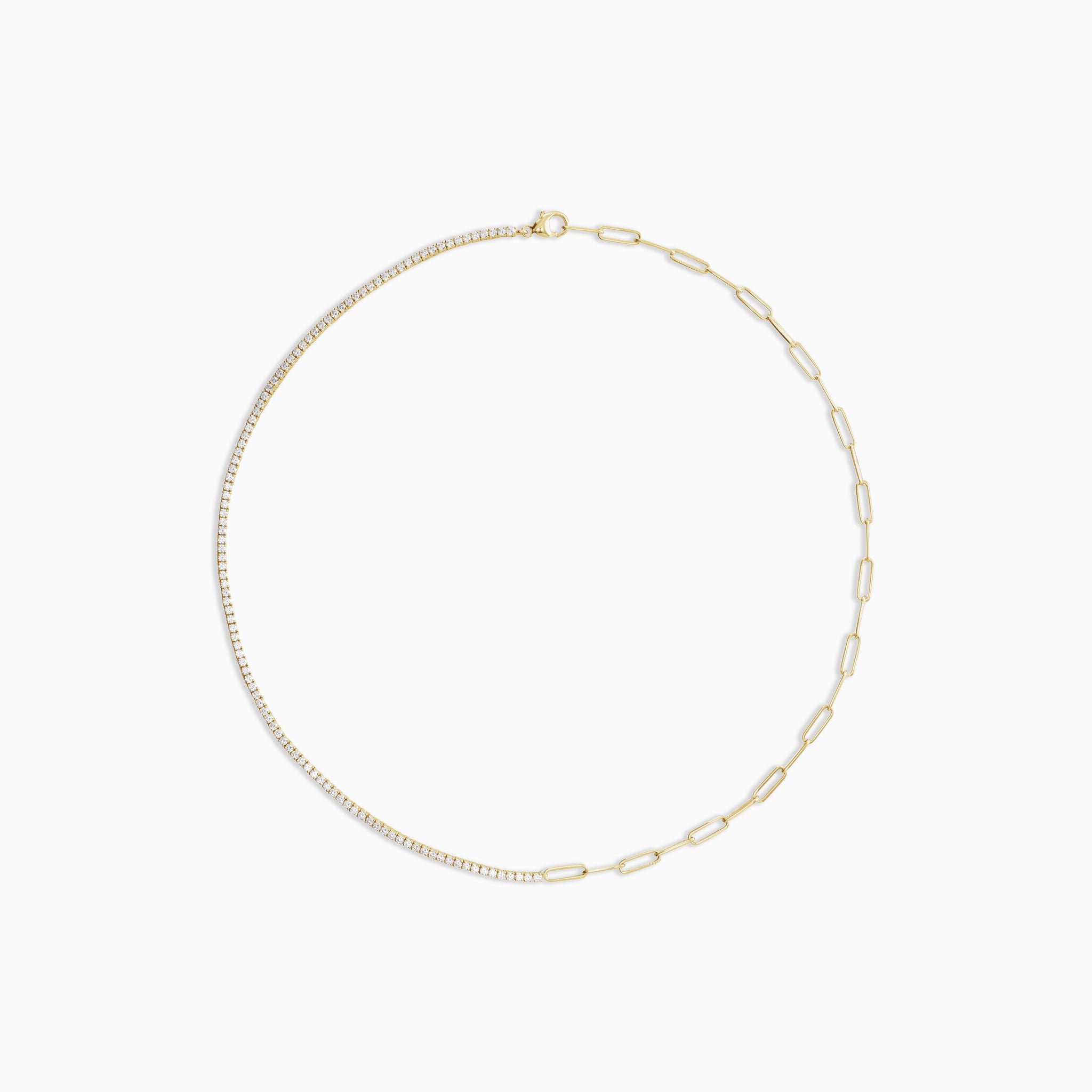 Piper Diamond & Chain Tennis Necklace Necklace Noble Jewellery