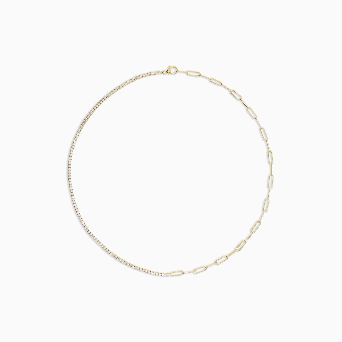 Piper Diamond & Chain Tennis Necklace Necklace Noble Jewellery