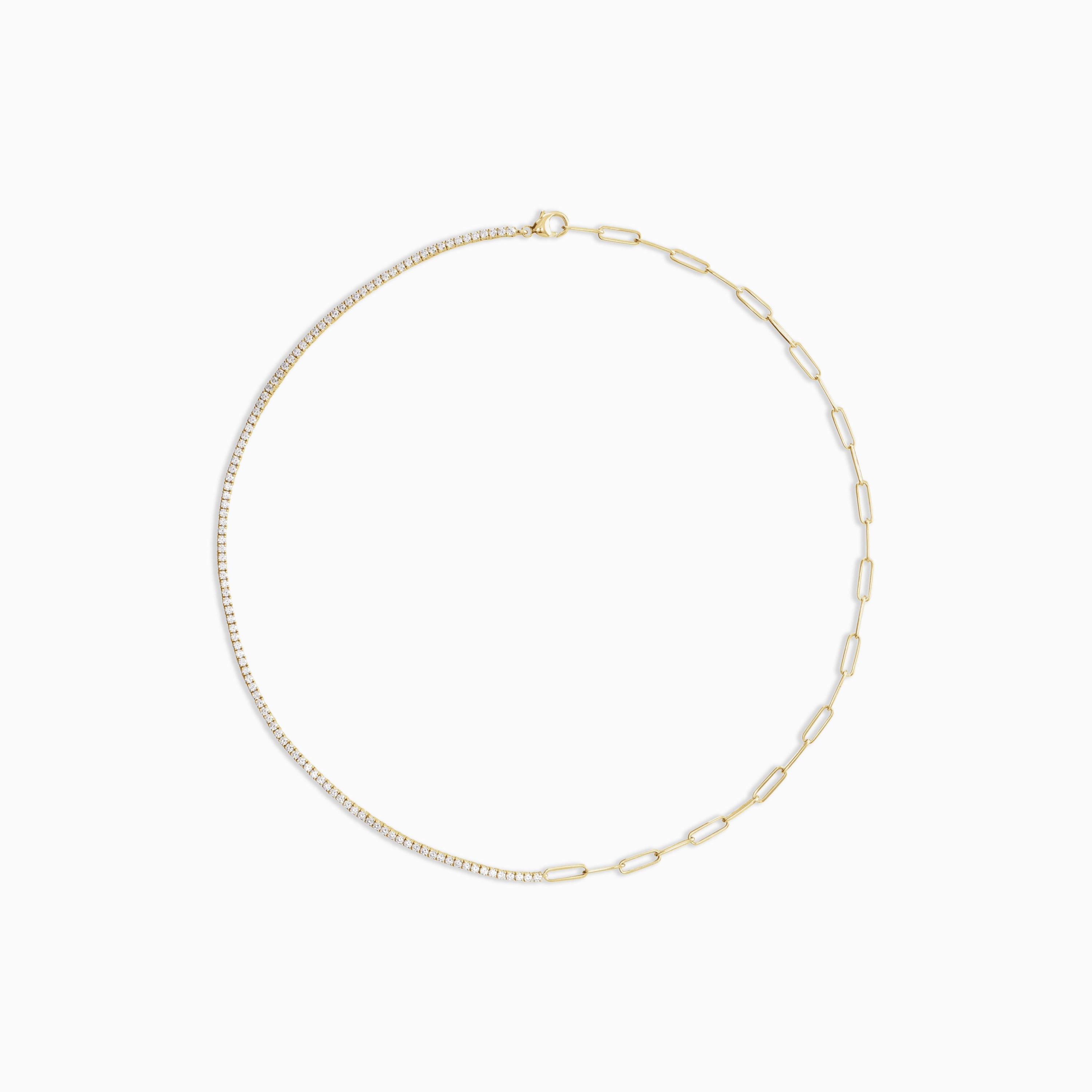 Piper Diamond & Chain Tennis Necklace Necklace Noble Jewellery