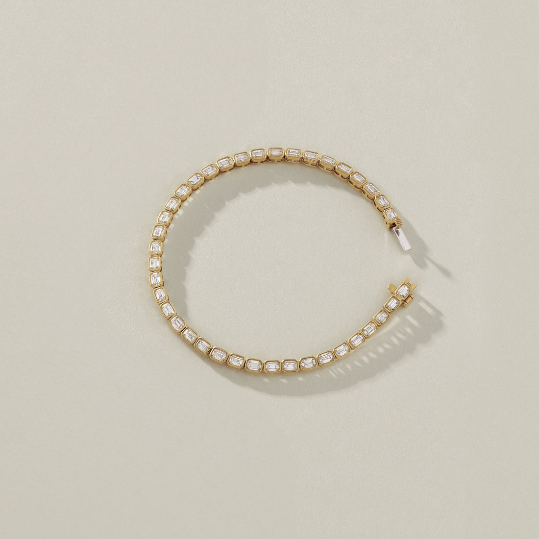KAIA EMERALD BEZEL TENNIS BRACELET Bracelet Noble Jewellery