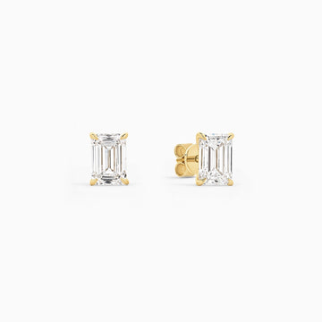 Olive Emerald Stud Earrings