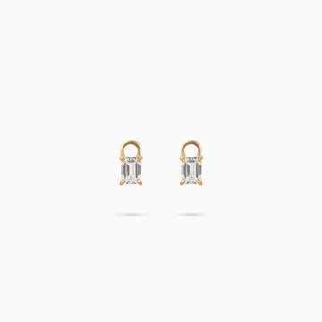 Bella Emerald Diamond Claw Huggie Charms