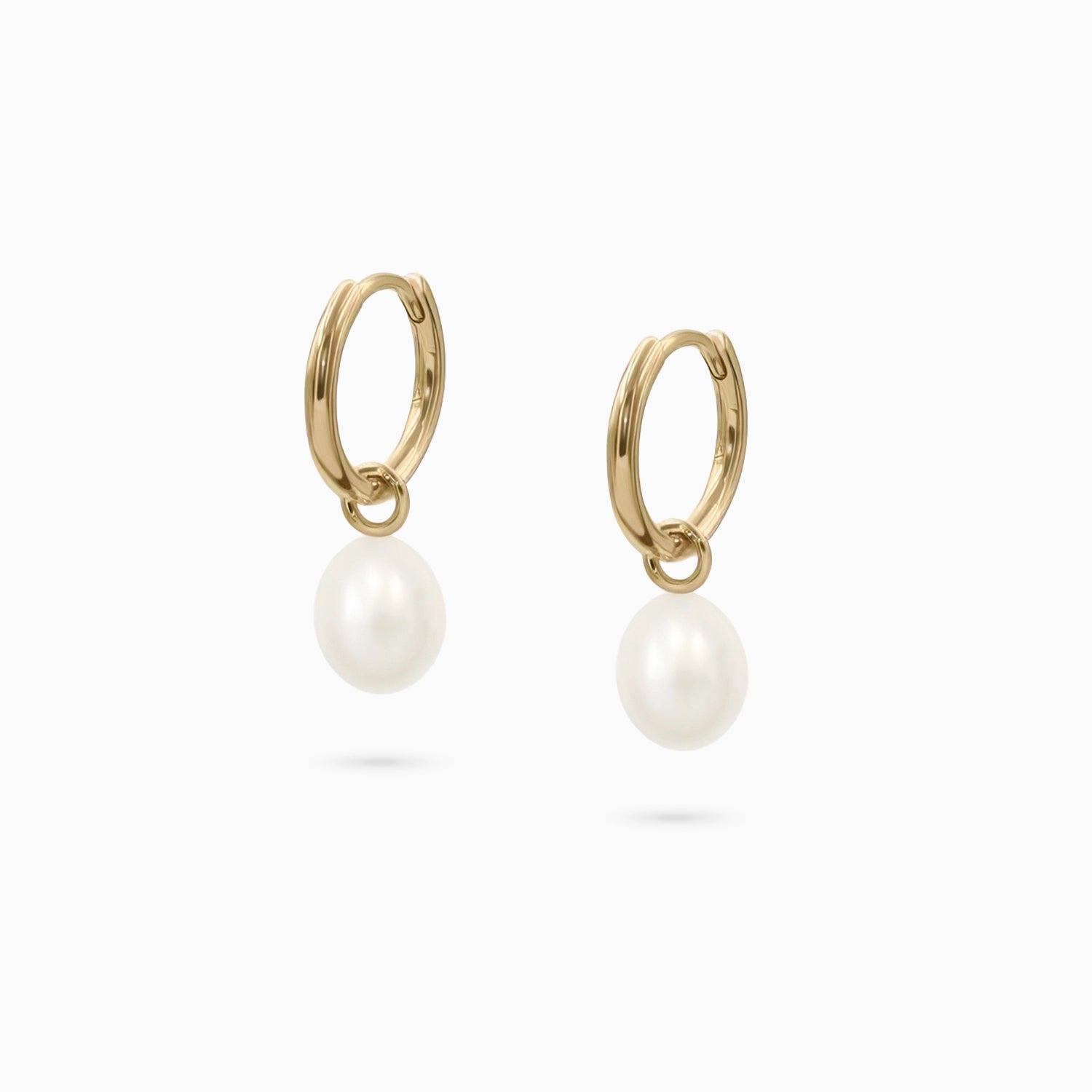 Bella Drop Pearl Huggie Charms