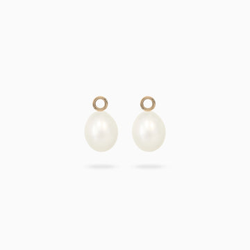 Bella Drop Pearl Huggie Charms