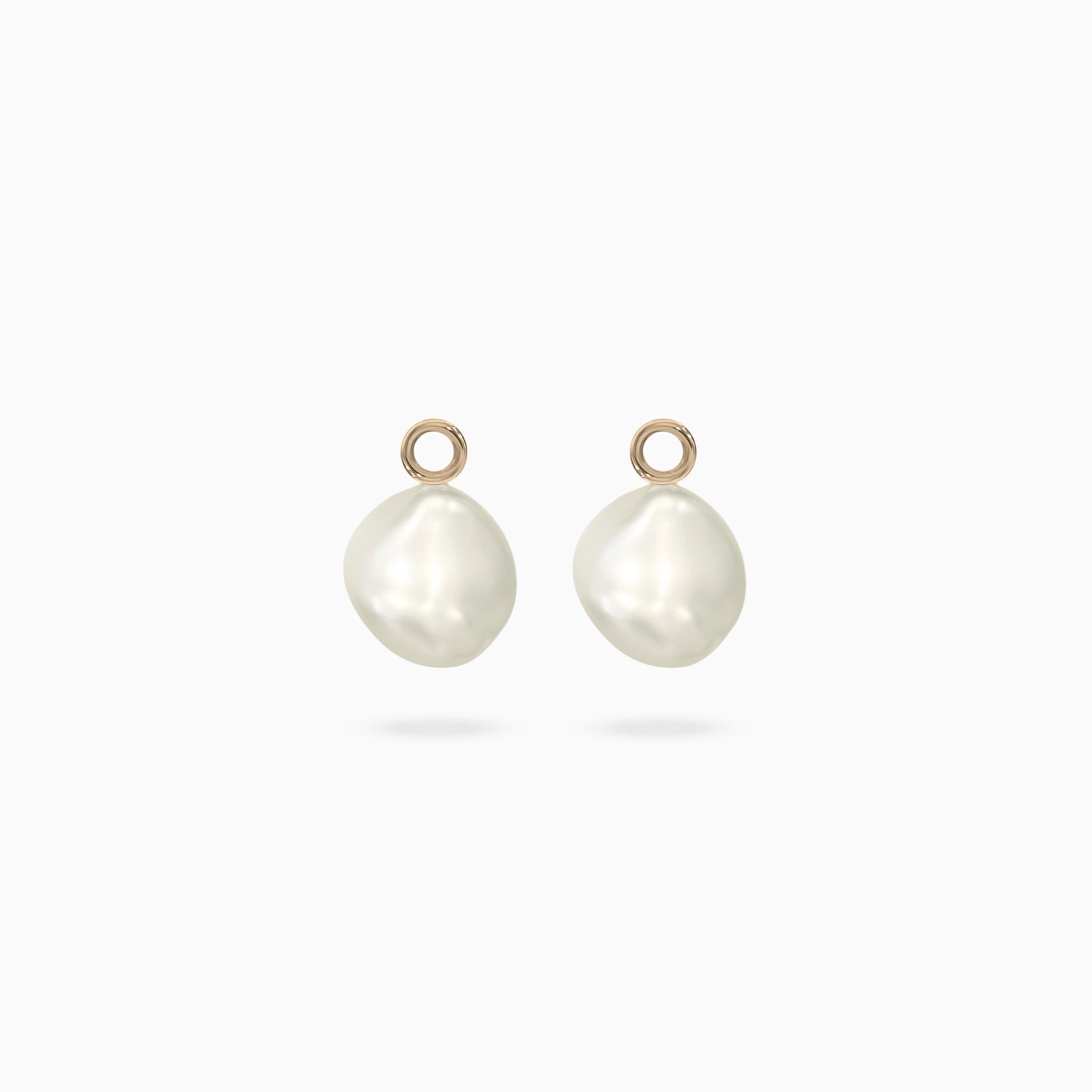 Bella Keshi Pearl Huggie Charms