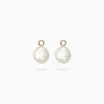 Bella Keshi Pearl Huggie Charms