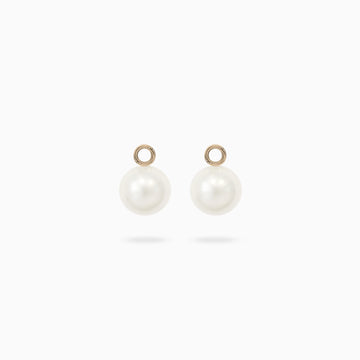 Bella Round Pearl Huggie Charms