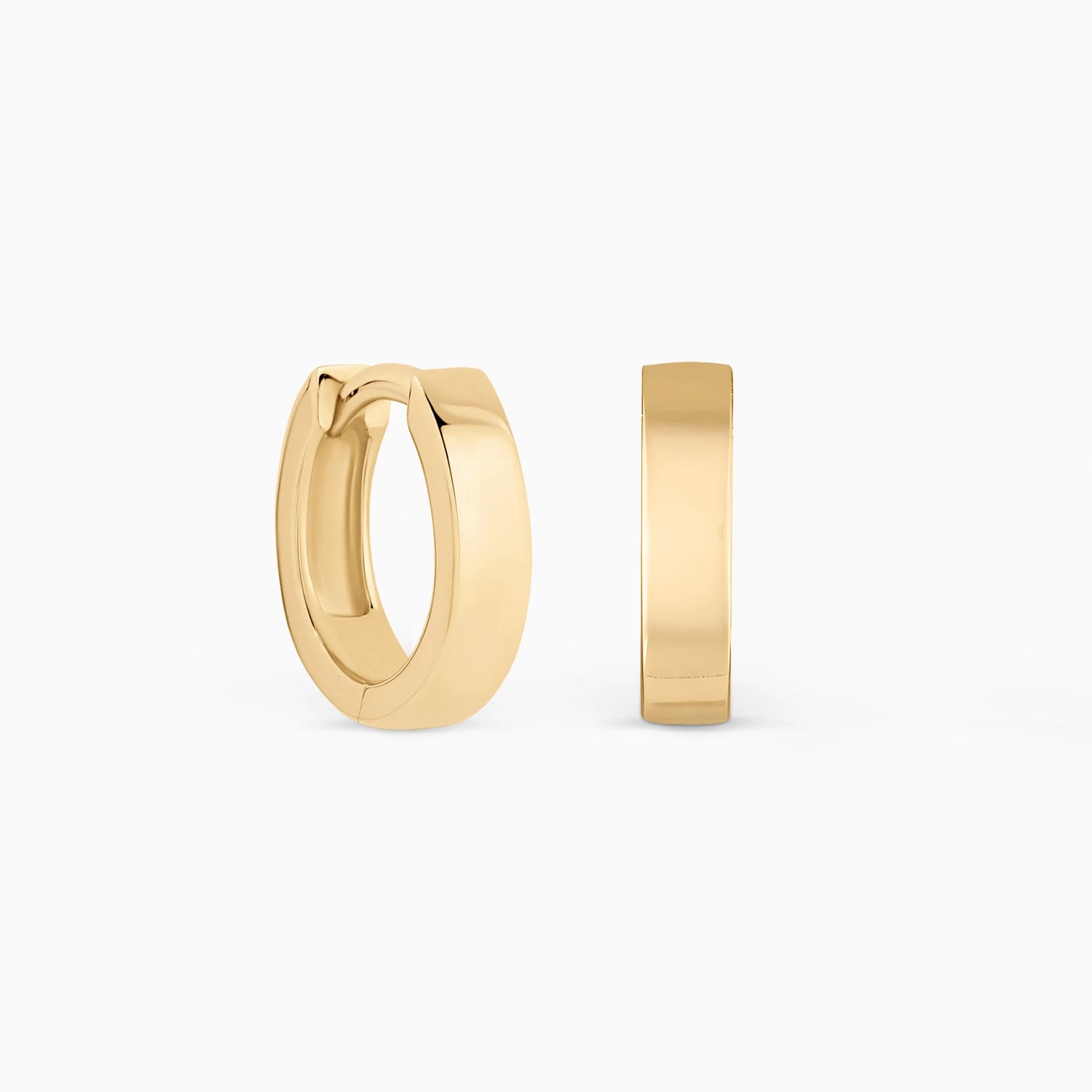 LILA SQUARE EDGE HUGGIES Earrings Noble Jewellery