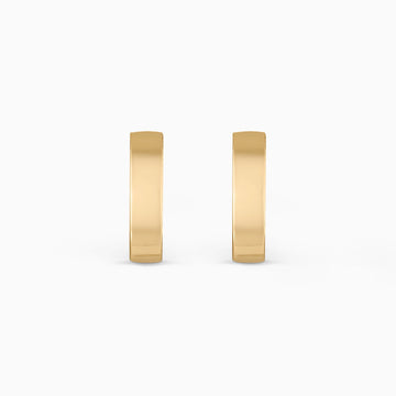 LILA SQUARE EDGE HUGGIES Earrings Noble Jewellery