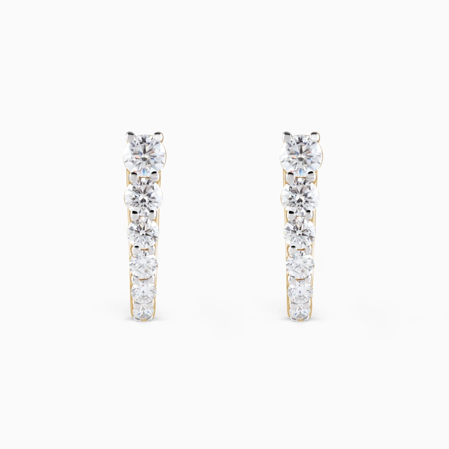 Eva Diamond Hoops Earrings Noble Jewellery