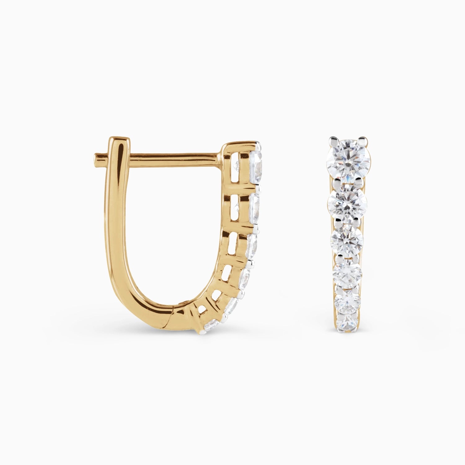 Eva Diamond Hoops Earrings Noble Jewellery