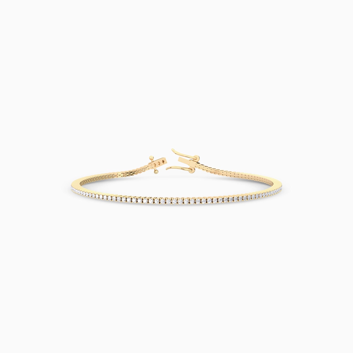IVY DIAMOND TENNIS BRACELET Bracelet Noble Jewellery 1 Carat 14K Yellow Gold Cultured