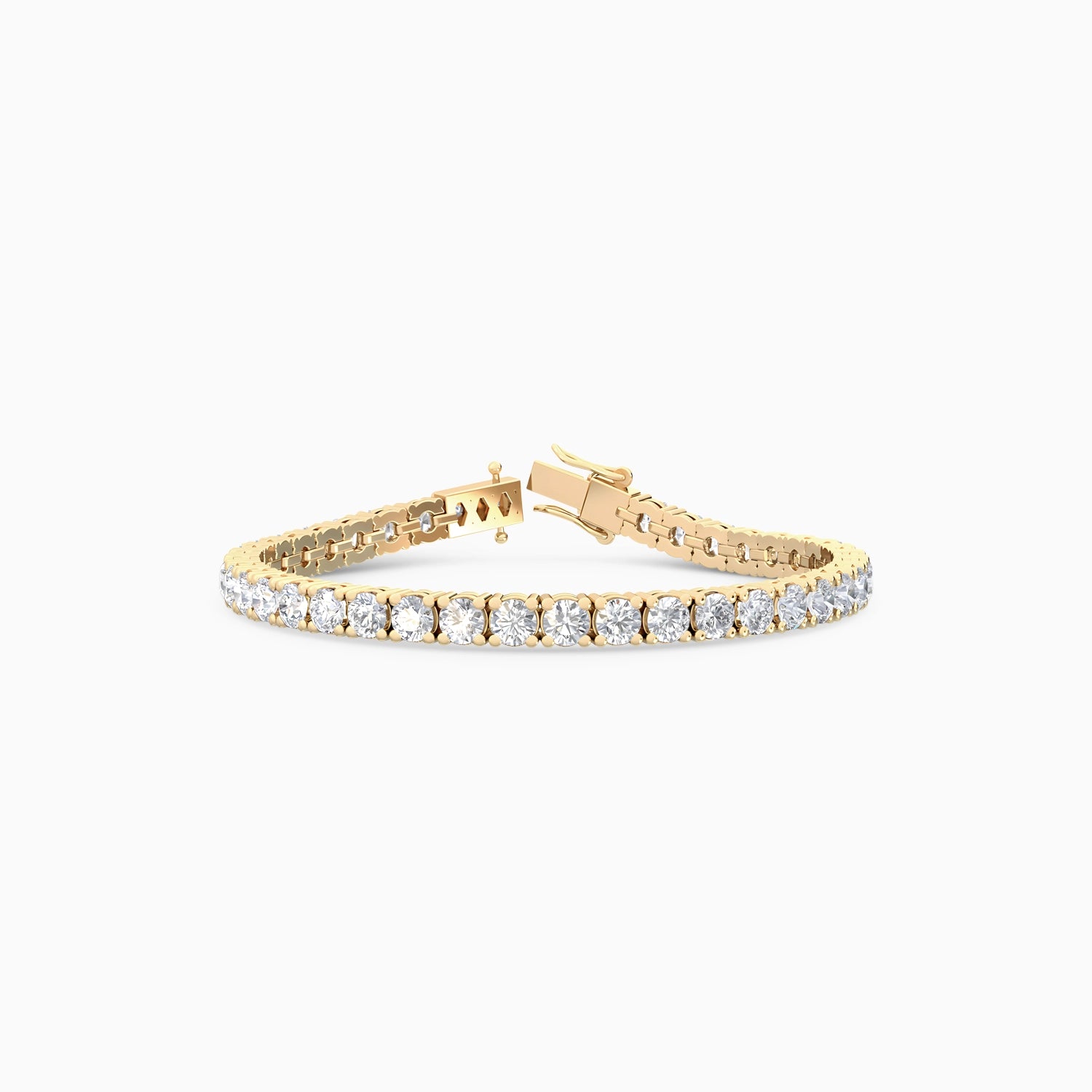 IVY DIAMOND TENNIS BRACELET Bracelet Noble Jewellery 10 Carat 14K Yellow Gold Cultured