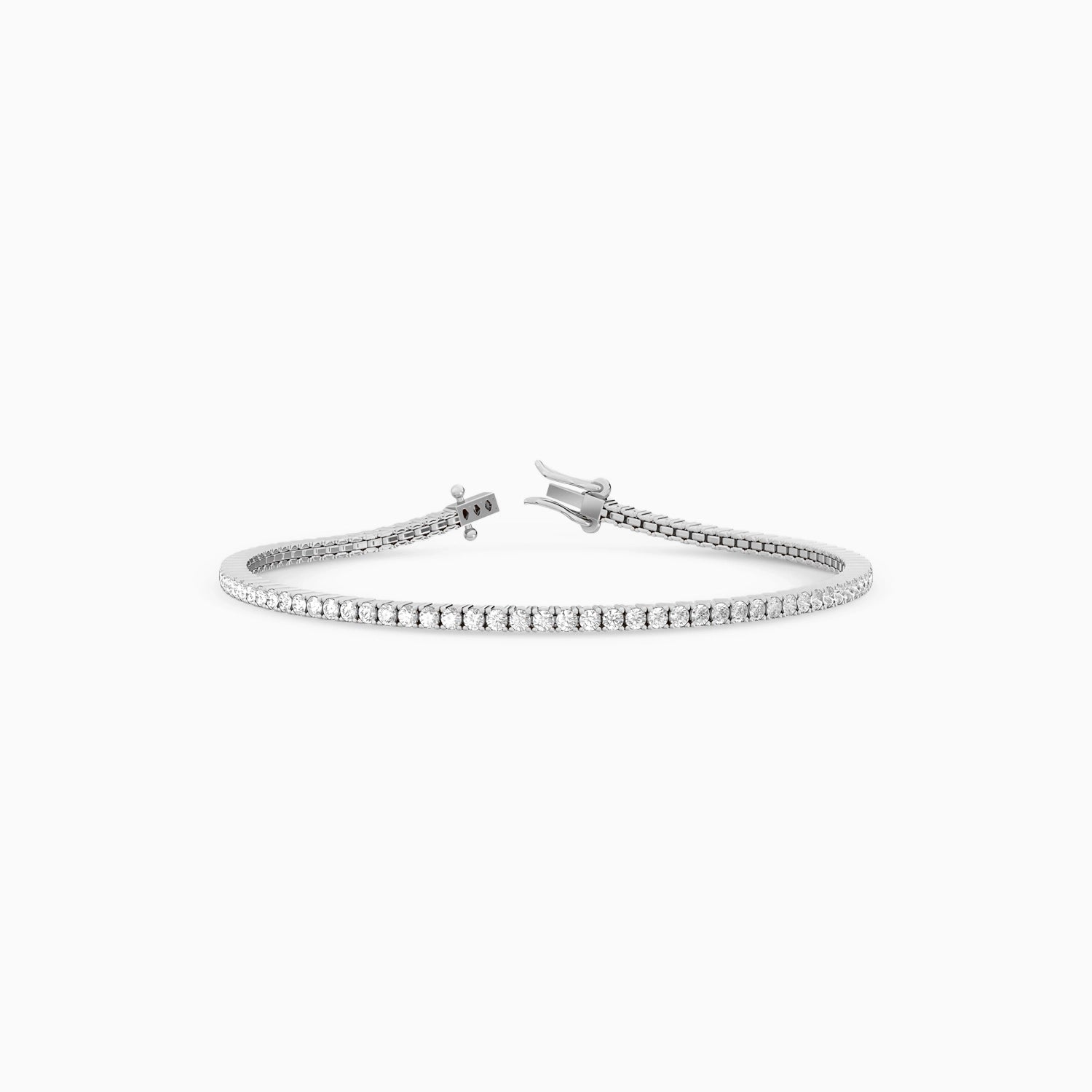 IVY DIAMOND TENNIS BRACELET Bracelet Noble Jewellery 2 Carat 14K White Gold Cultured