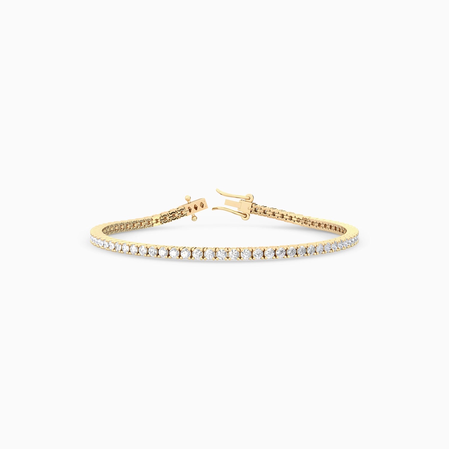 IVY DIAMOND TENNIS BRACELET Bracelet Noble Jewellery 3 Carat 14K Yellow Gold Cultured