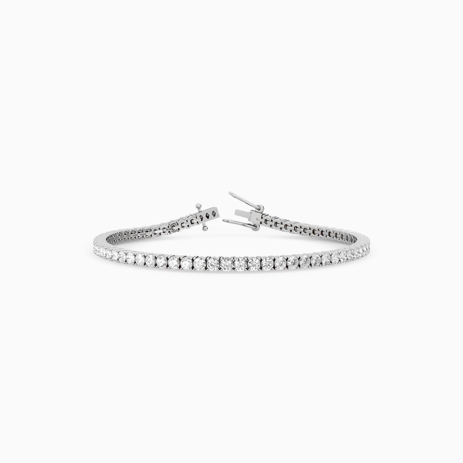 IVY DIAMOND TENNIS BRACELET Bracelet Noble Jewellery 4 Carat 14K White Gold Cultured