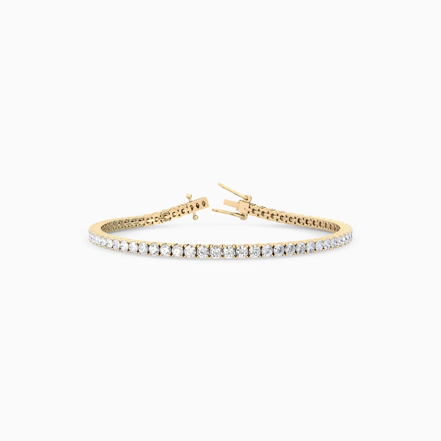 IVY DIAMOND TENNIS BRACELET Bracelet Noble Jewellery 4 Carat 14K Yellow Gold Cultured